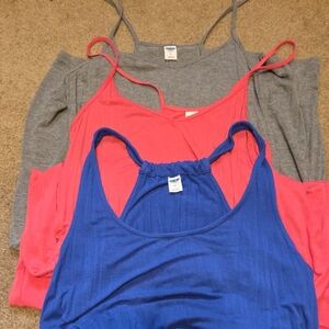 Old Navy Women's Camisoles in Blue, Pink, and Gray